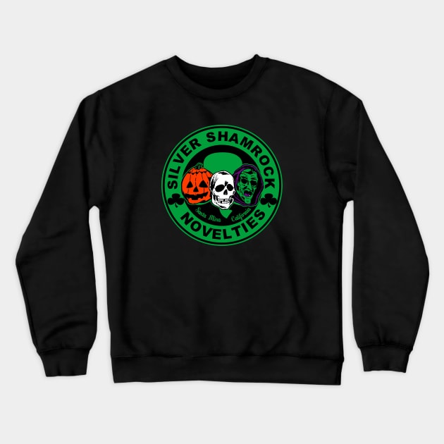 Silver Shamrock Novelties Crewneck Sweatshirt by carloj1956